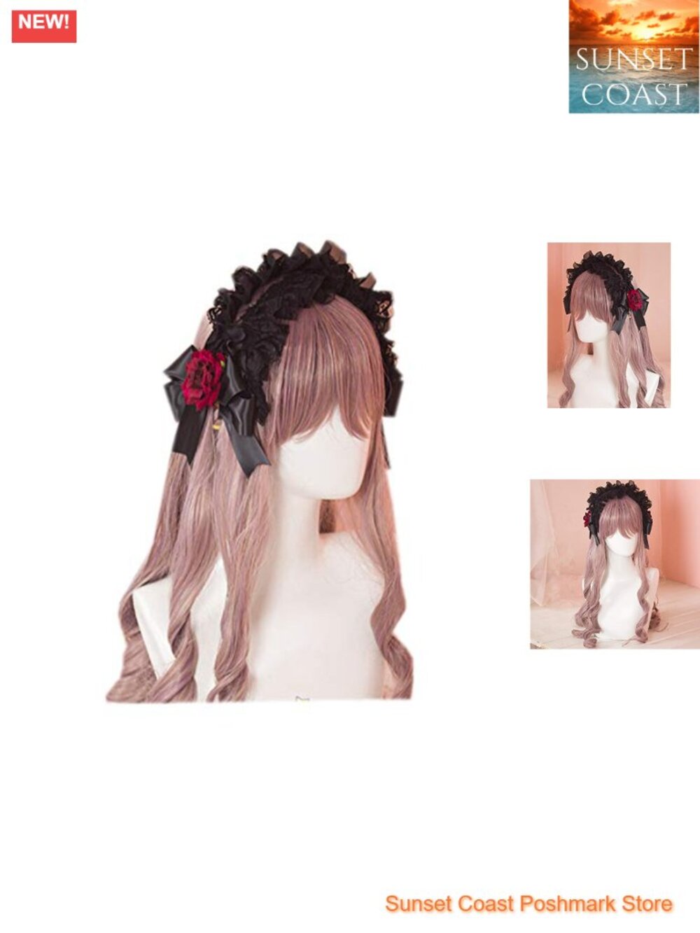 Lace Flower Headband Ribbon Cosplay Costume Hair Accessory Party